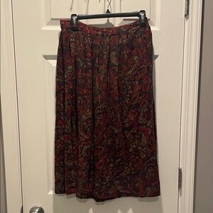 Chic Multicolor Paisley A-Line Skirt